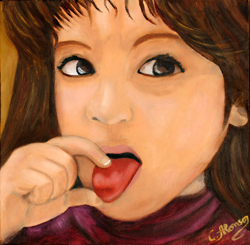 Bäähh...  (2010) Öl auf Leinwand, 30 x 30 cm, Öl