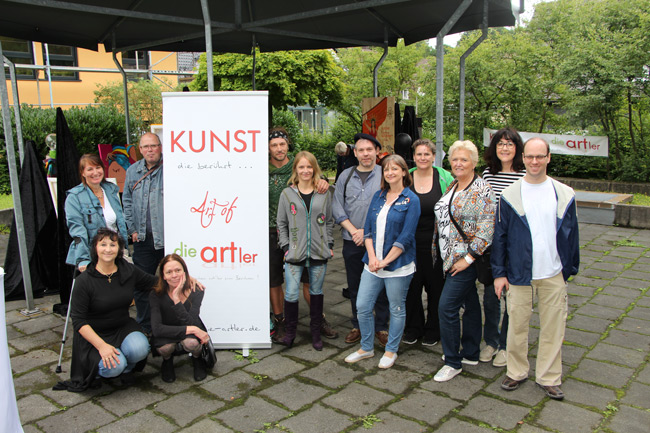 Gem.-Ausstellung "Zeichen Setzen" mit "die-artler" im Pavillon Bürgerhaus in Kürten im Juli 2017