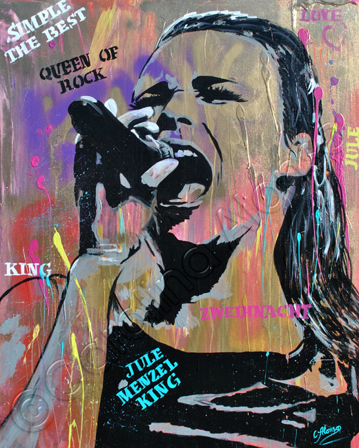 Jule Menzel King (2021), 100 x 80 cm, Mixed Media on canvas
