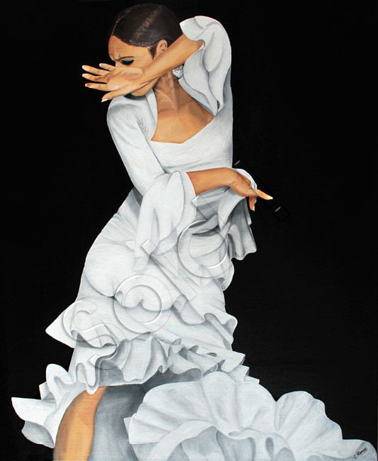 Eleganter Schwung (2011), 120 x 100 cm, Öl & Acryl auf Leinwand