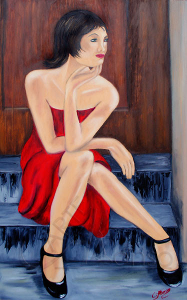Esperando en amor (2010), Öl auf Holzplatte 42x69 cm