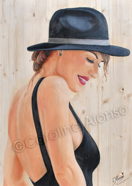 Sonrisa (2018), 80x60 cm, oil on wood