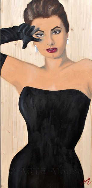 Ich behalte dich im Auge.. (2011), 80 x 40 cm, Öl auf   Holzplatte