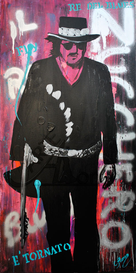 Zucchero (2013), 100 x 50 cm, Mixed Media on canvas