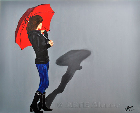 Warten auf Regen (2011), 70 x 100 cm,