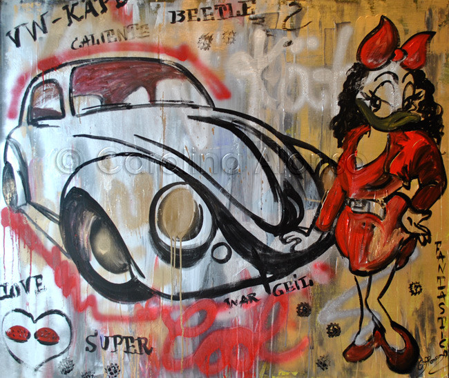 Käfer (2014), 100 x 120 cm, Mixed Media auf Leinwand