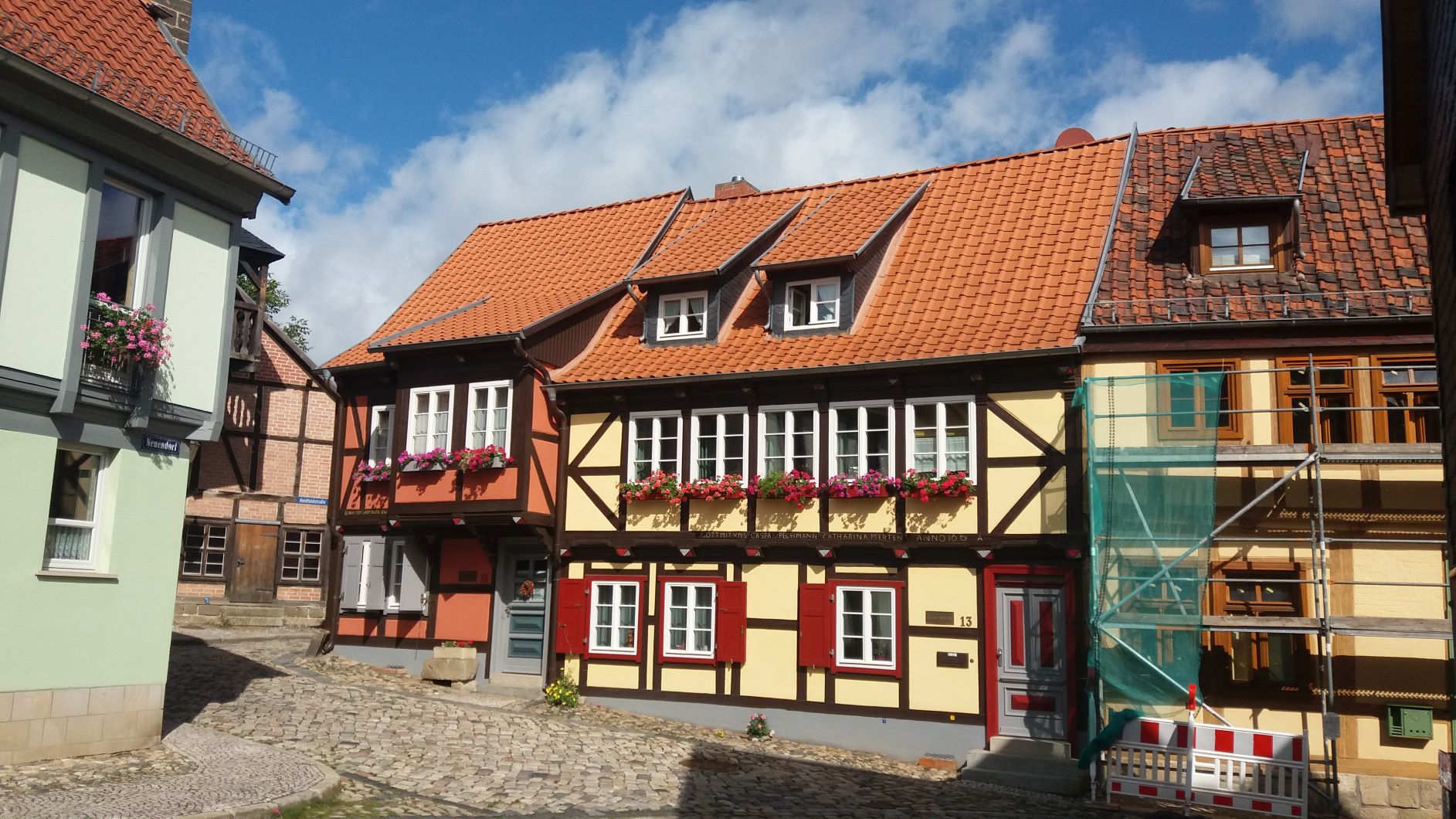 Restaurierte Häuser in der Goldstraße