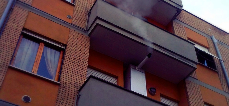 tubo di scarico scaldabagno a gas