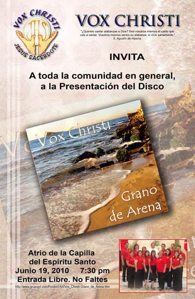 Cartel  Presentación Disco Vox Christi