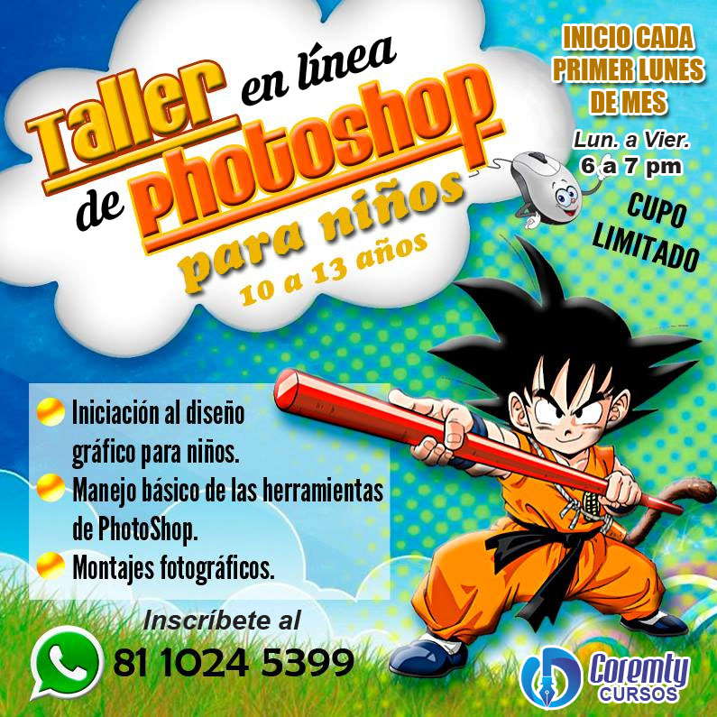 Taller en línea de Photoshop para Niños