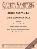 Informe SESPAS 2014.
