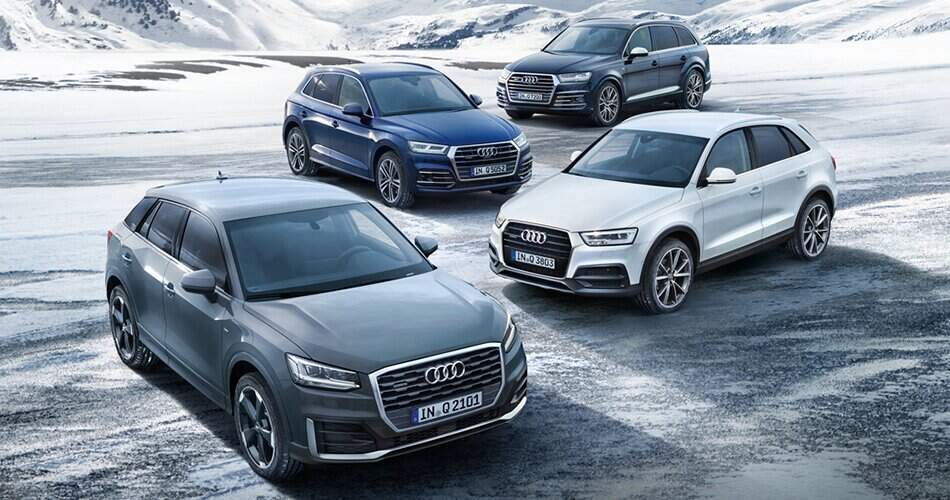 gamme suv de la marque Audi et présentation des différents accessoires de type plage arrière et cache-bagage Audi qui rendent la modularité du coffre agréable. Q7, Q5, Q3 et Audi A3 plage arriere.