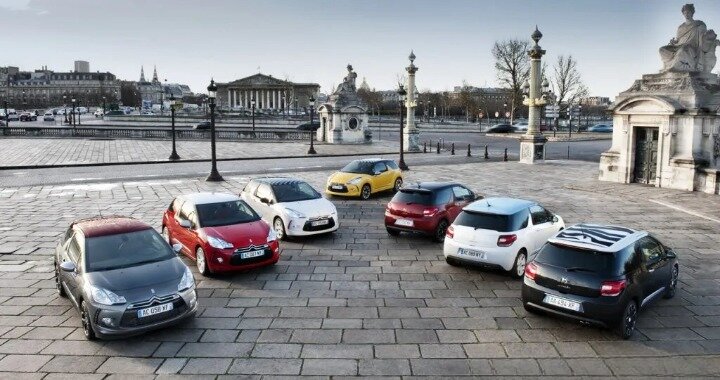 gamme citroen ds3 complète noire, grise, rouge, blanche et jaune. version Citroen DS3 de 2010 à 2020 - cache-bagage citroen ds3 disponible