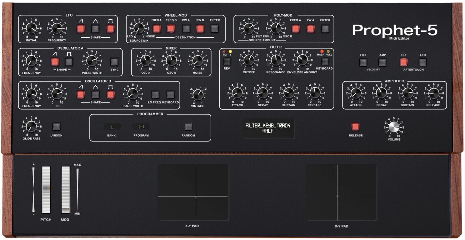 Prophet 5 Editor VST and Standalone - Prophet5 Rev Editor