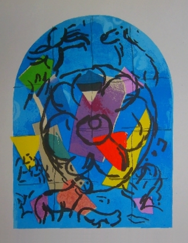 Benjamin - second color study from Jerusalem Windows PC.049 (1962)