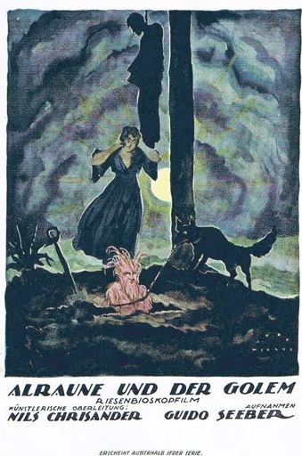 Alraune und der golem , 1919, Nils Olaf Chrisander, Allemagne.