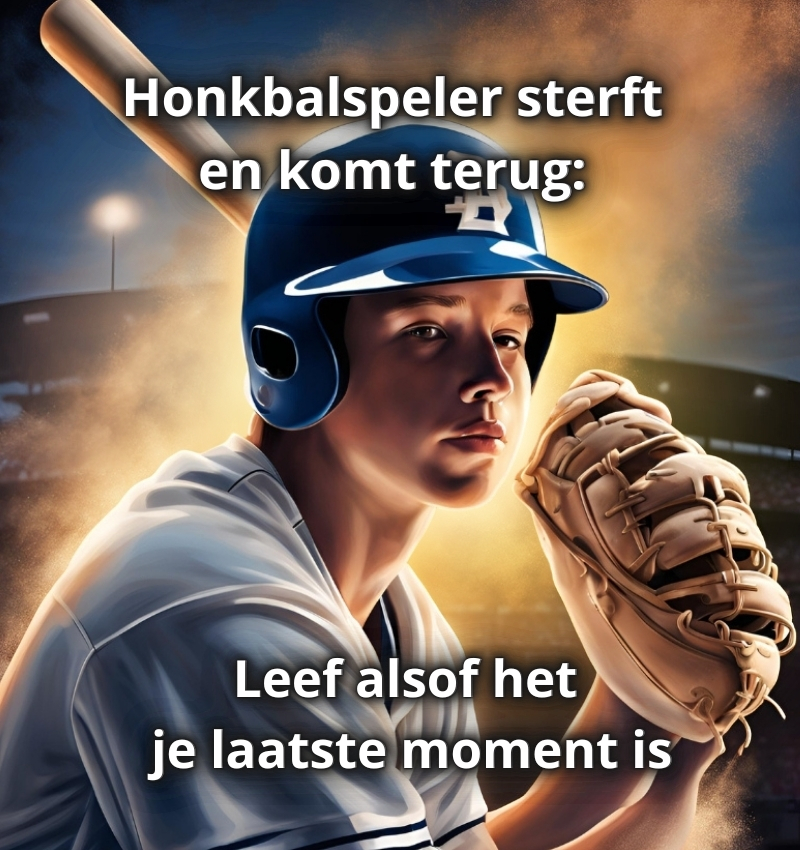 Honkbalspeler sterft en komt terug: Leef alsof het je laatste moment is