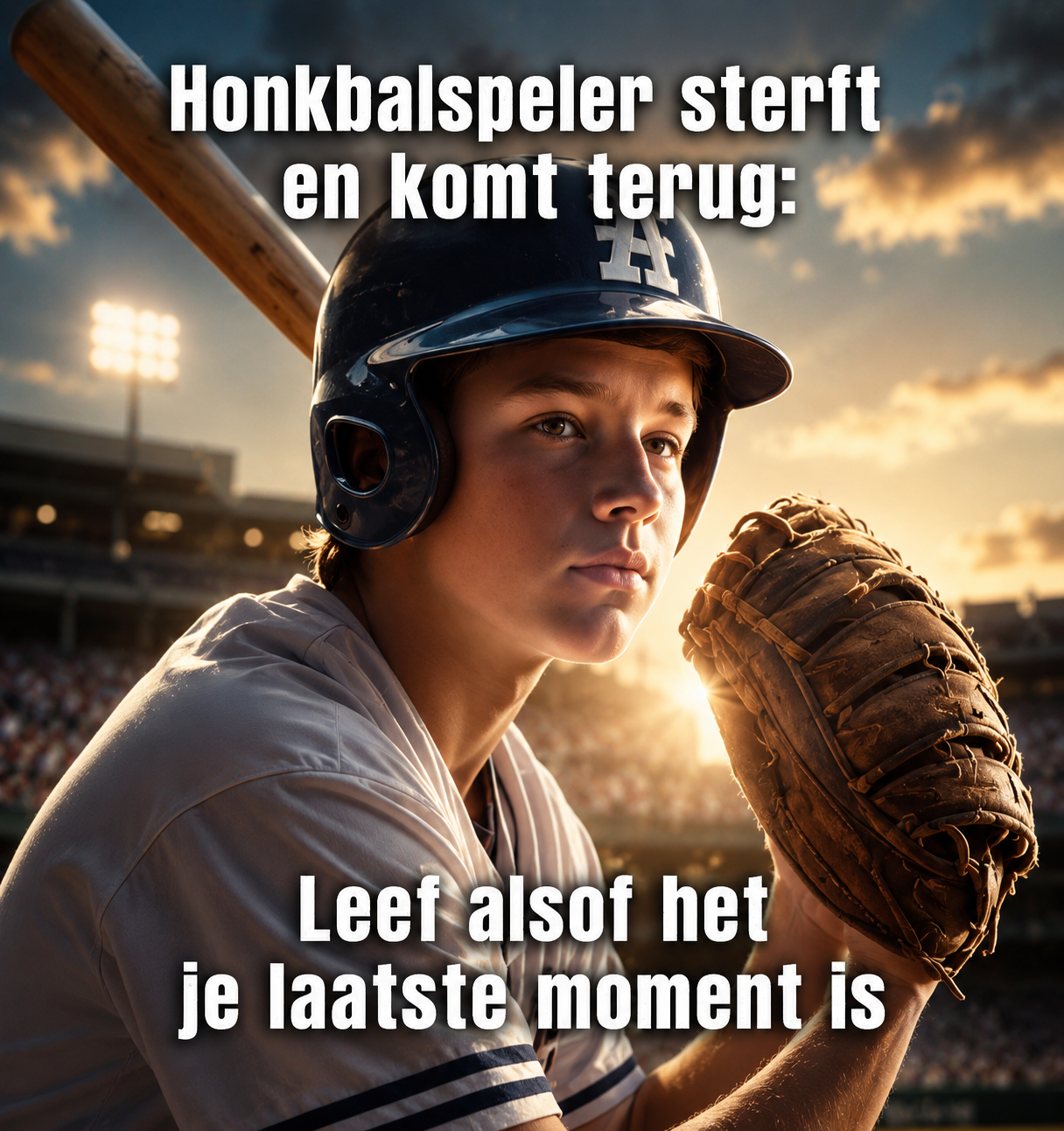 Honkbalspeler sterft en komt terug: Leef alsof het je laatste moment is
