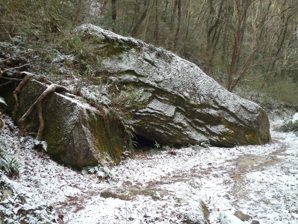 くろんど園地 「雪のクジラ岩」