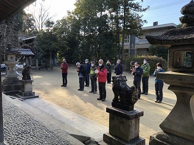 天田神社にて