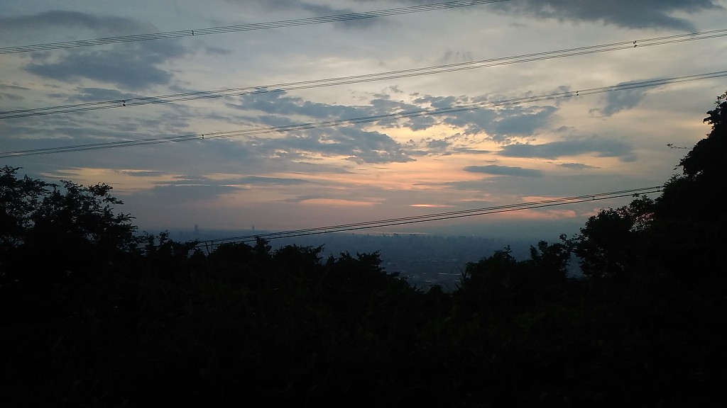 大阪平野の夕焼け