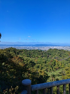 ほしだ園地の展望台からの景色