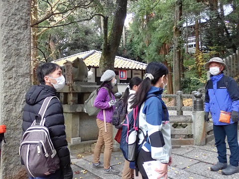 枚岡神社のシンボルでもある鹿の説明