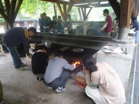 野外料理指導