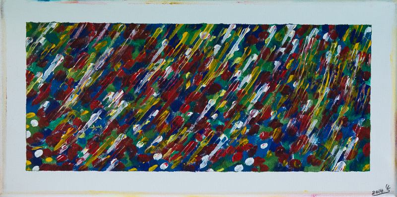 Sommerwiese - Acryl auf Leinwand,  60x30 cm, 2014,  U. Schachner - VERKAUFT