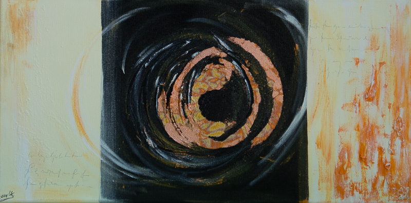 Circle - Acryl auf Leinwand, Mischtechnik, 60x30 cm, 2014, U. Schachner - VERKAUFT
