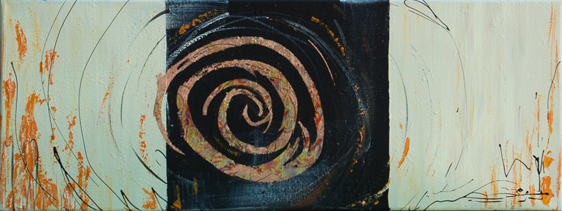 circle II  - Acryl auf Leinwand, 80x30 cm, 2014, U. Schachner 