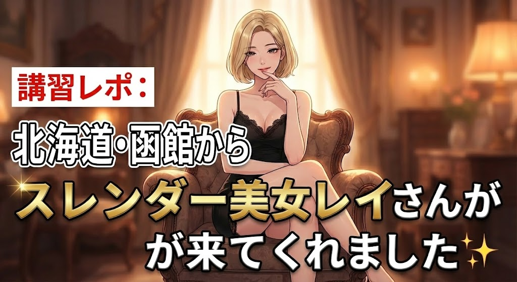 講習レポ：北海道・函館からスレンダー美女レイさんが来てくれました✨