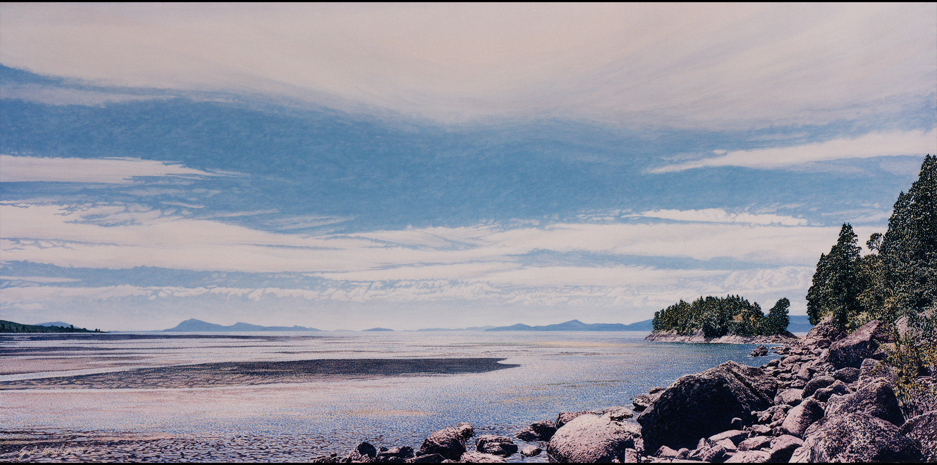 lago Ranco  Acrylique sur toile  195x97 1992
