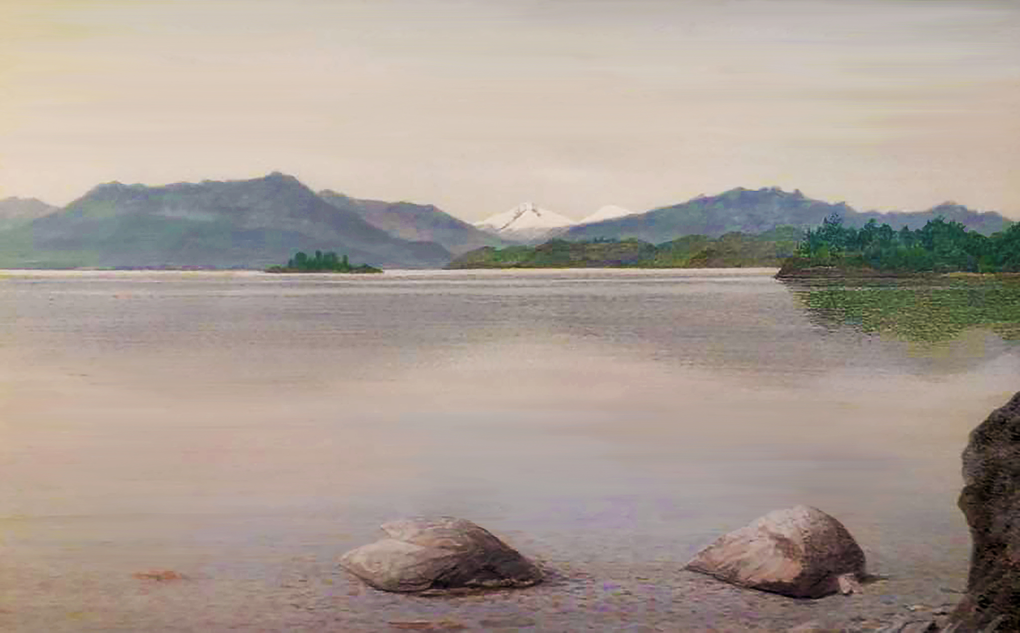 Lago Ranco Acrylique sur toile 