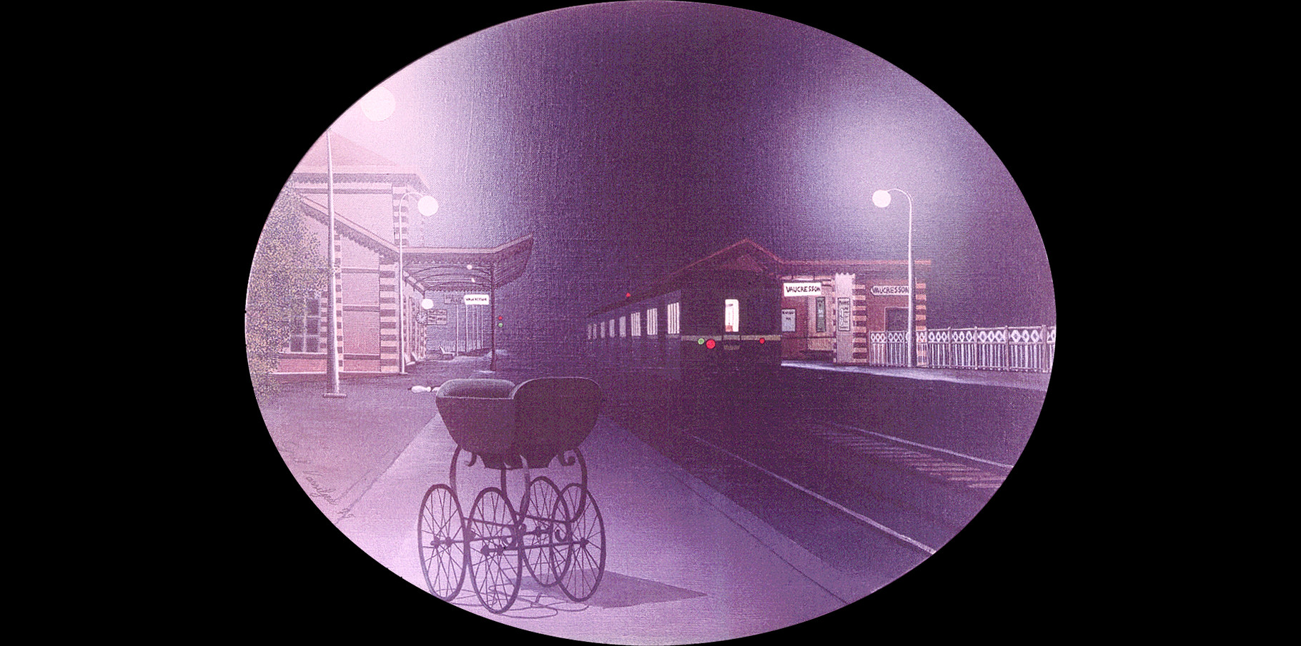 Gare de Vaucresson - acrylique sur toile