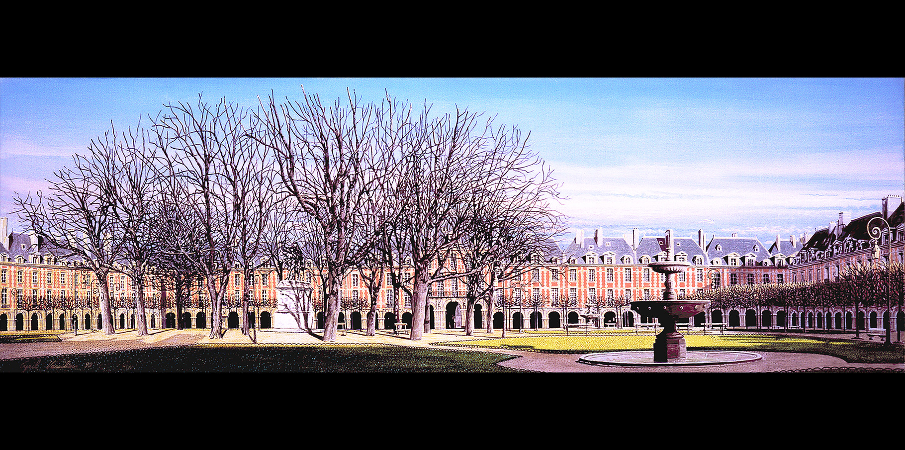 Place des Vosges  - acrylique sur toile