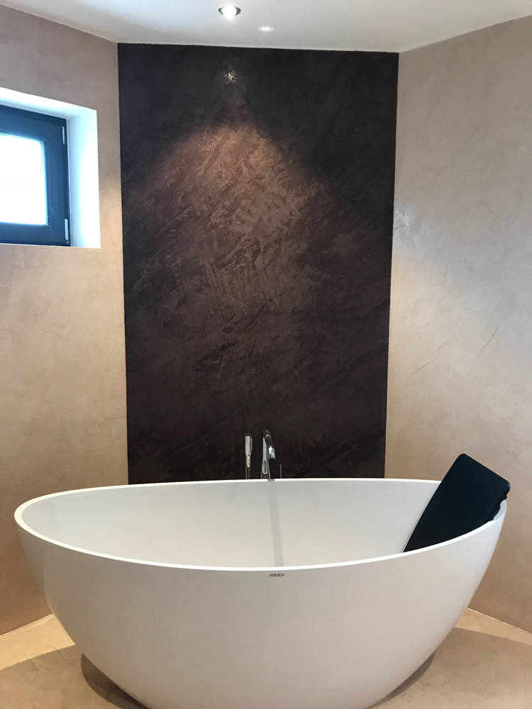 Badezimmer ohne Fliesen - stucco-decor - Kreative Spachteltechnik und