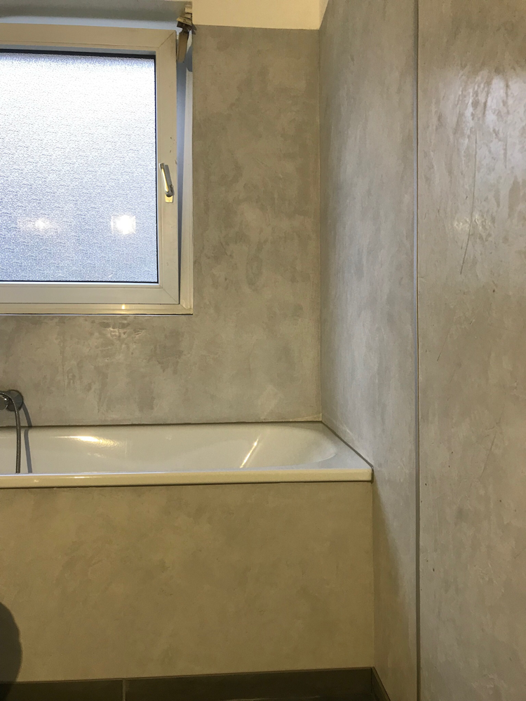 Badezimmer ohne Fliesen - stucco-decor - Kreative Spachteltechnik und