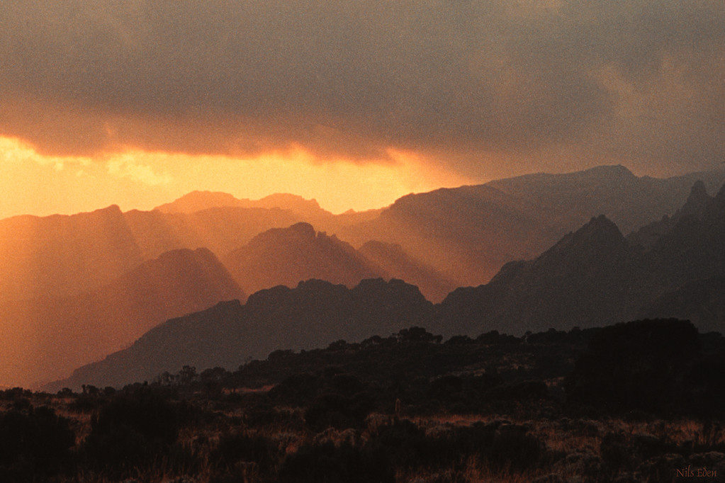 Sonnenuntergang am Shira Camp