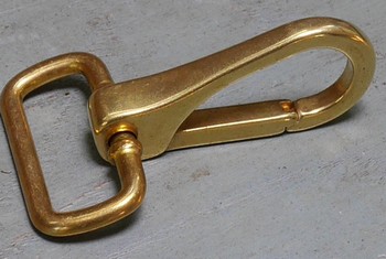 Mousqueton en métal doré pivotant pour sangle de sac et petit accessoire
