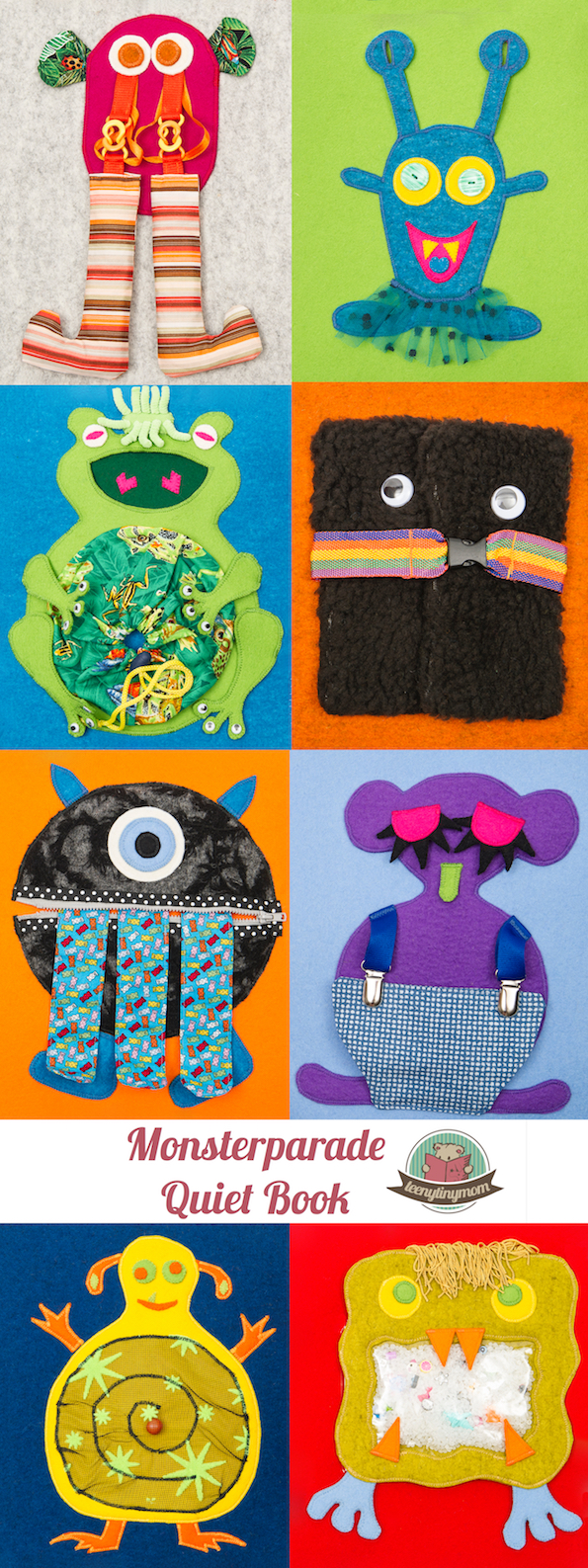 Quiet book how to make a monster book softbook felt sewing