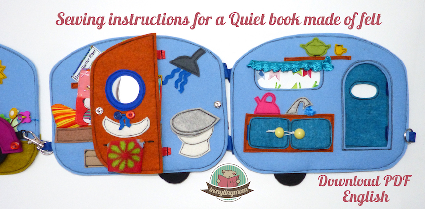 Quiet book Teddy Camper outdoor Activity book sewing tutorial pattern