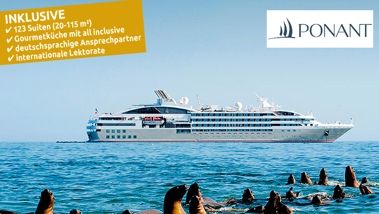 Ponant Luxus Kreuzfahrten ab 1830