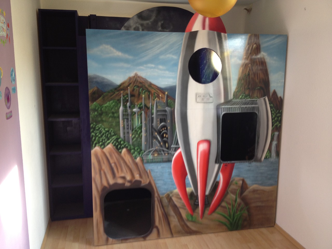 Innenraumdesign Berlin Kunst - Graffiti Wandmalerei Fassadenmalerei 3d Bild