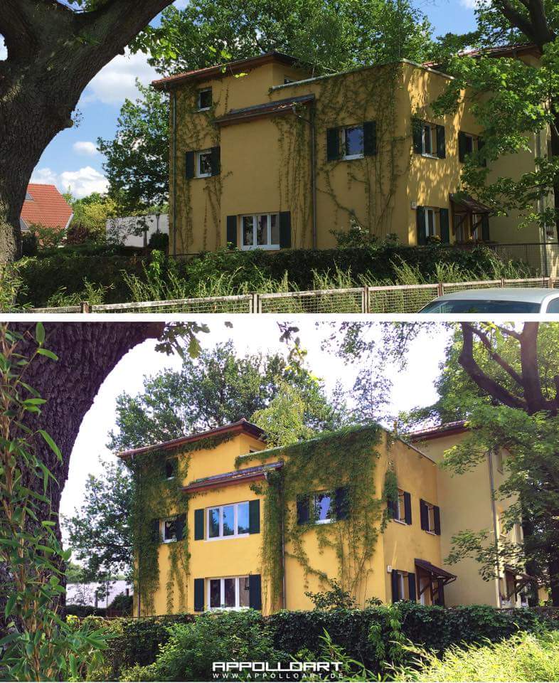 Fassadengestaltung und Airbrush wandgestaltung auf 3d Optik