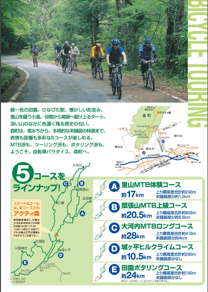 MORI Bicycle Touring Map - サイクルショップ Pastorale