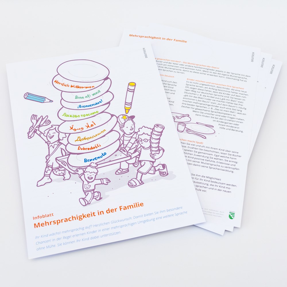 Neue Elterninfoblätter zu Mehrsprachigkeit in Amharisch, Indonesisch, Koreanisch