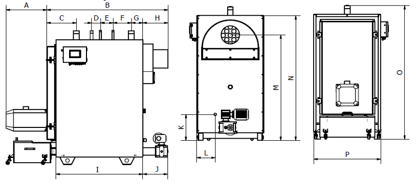 Bormmer Industrie Pelletkessel Rotary Pellets Maße