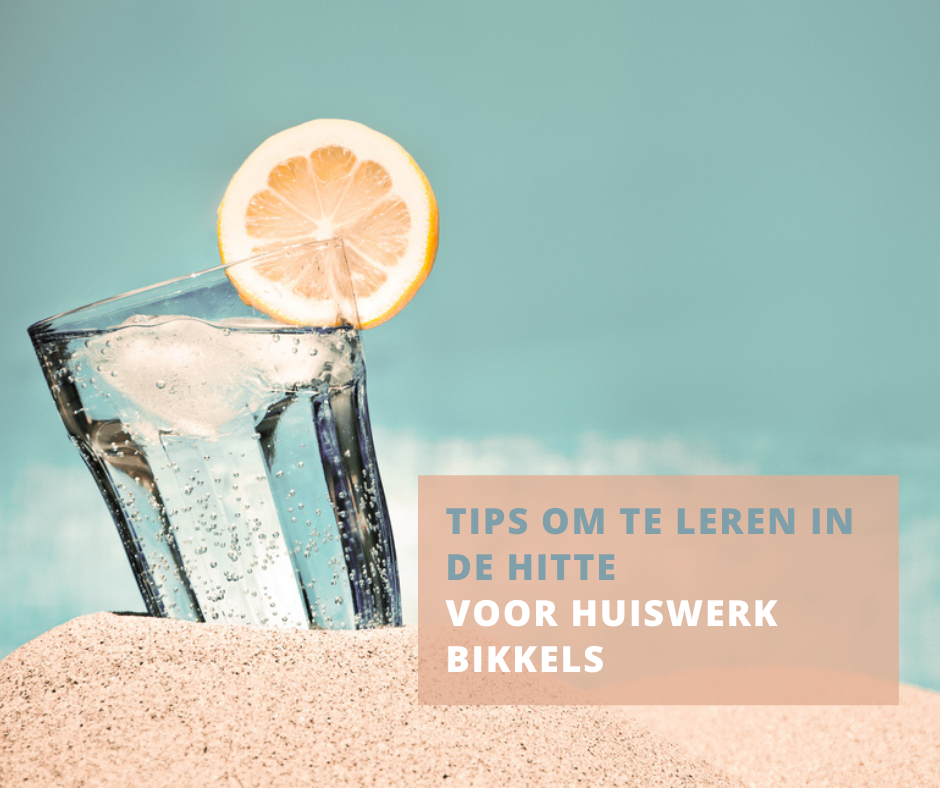 Zomerweer en huiswerk maken. Tips voor leren in de hitte.