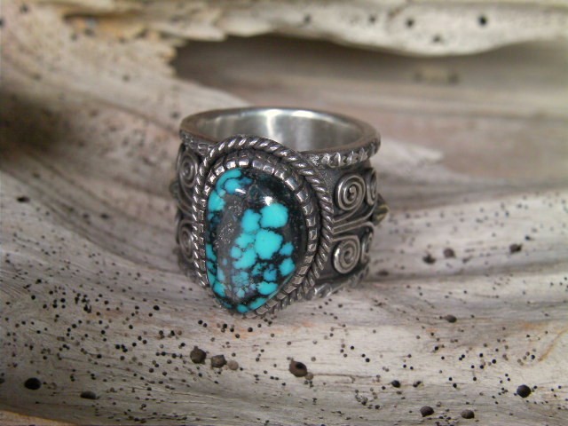 Sky Horse turquoise ,インレイ,ターコイズリング